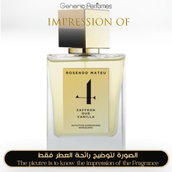 Rosendo Mateu Olfactive Expressions - N 4 Saffron Oud Vanilla for Unisex A+